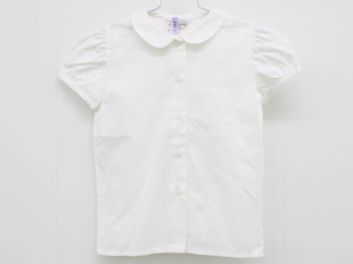 ▲ドレッサージュ/Dressage▲120cm 半袖ブラウス/シャツ 白 フォーマル お受験 お稽古 通塾 見学会 説明..