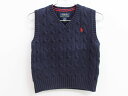 ▲ラルフローレン/Ralph Lauren▲90cm(2/2T) ケーブルニットベスト 濃紺 フォーマル お受験 お稽古 見学会 説明会 行動観察 運動適正 通...