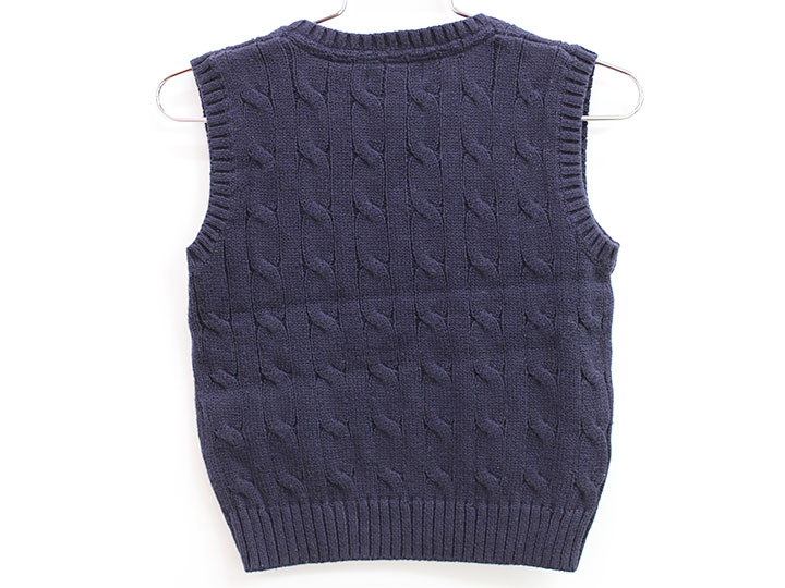 ▲ラルフローレン/Ralph Lauren▲90cm(24M) ケーブルニットベスト 濃紺 フォーマル ...