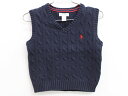 ▲ラルフローレン/Ralph Lauren▲90cm(24M) ケーブルニットベスト 濃紺 フォーマル お受験 お稽古 見学会 説明会 行動観察 運動適正 通園 結婚式 冠婚葬祭【中古】子供服 キッズ kids ベビー服 baby 男の子 fml tops 803052