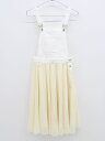 【夏SALE!】ポンポネットアミ ジャンパースカート 150cm(M) キッズ 女児 白×クリーム色【中古】▲