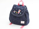 【夏SALE!】ミキハウス デニムリュック 1L位 キッズ 女児 インディゴ【中古】▲