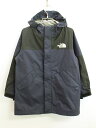 【夏SALE!】ザ・ノースフェイス マウンテンレインコート 120cm キッズ 男児 女児 黒×紺【中古】▲