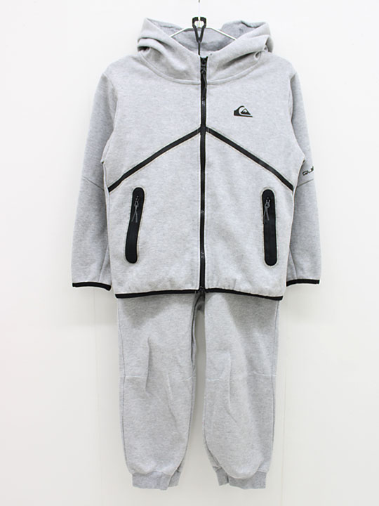クイックシルバー スウェット上下セット 130cm キッズ 男児 グレー【中古】▲