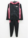 ナイキ ジャージ上下セット 140cm(S) キッズ 女児 黒×ローズ【中古】【新入荷!】▲