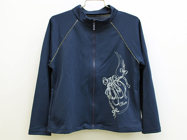 チャコット 長袖ウォームアップジャケット 130cm キッズ 女児 紺【中古】【新入荷!】▲