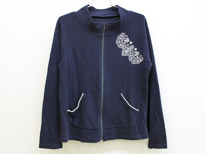 チャコット 長袖ウォームアップジャケット 140cm キッズ 女児 濃紺【中古】【新入荷!】▲