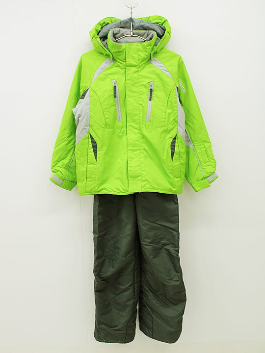 ファブリス スキーウェア 140cm キッズ 男児 女児 黄緑×グレー【中古】【新入荷!】▲