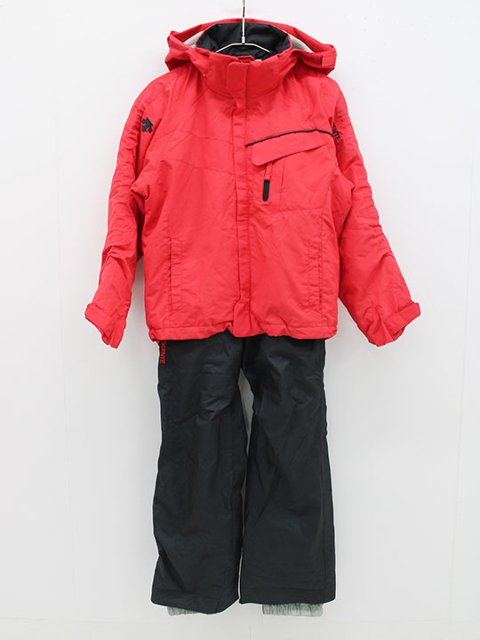 デサント スキーウェア 140cm キッズ 男児 女児 赤×黒【中古】【新入荷!】▲
