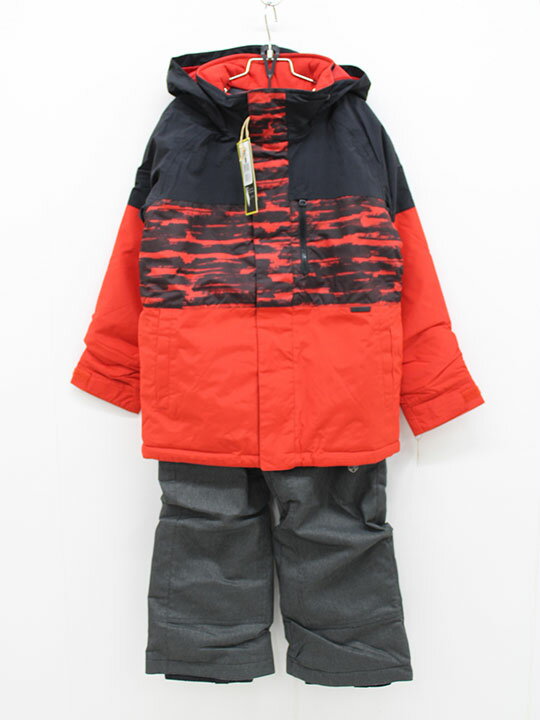 バートン スキーウェア 122-135/111-122cm(S/XS) キッズ 男児 赤黒×グレー【新品 未使用品】【新入荷!】▲