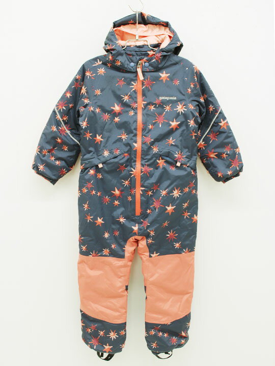 パタゴニア ジャンプスーツ 110cm(5) キッズ 女児 濃紺×サーモンピンク【中古】【新入荷!】▲