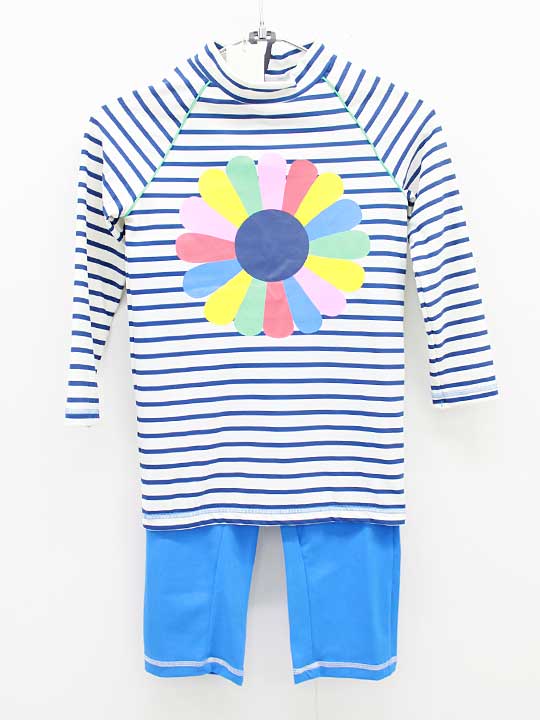 サイズ 140cm（9-10Y) 素材 ナイロン80％、ポリウレタン20％ 色 白、紺、青、他 汚れ、ダメージ等 使用感ランク S 性別 女児 その他 新品・未使用品 上下セット ボトムウエストゴムで開閉しません ＊使用感ランクは、Cを除き、あくまでも使用感のみ表すランクで、汚れ等は別欄で記載しております。 例）使用感【特A】で【汚れあり】は存在致します。