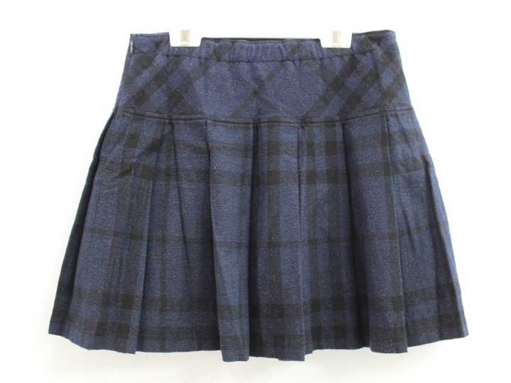 バーバリー プリーツスカート 164cm(14Y) キッズ 女児 紺×黒 卒業 中古 ▲ auc-kids2nds-10642744 セカンズ&キッズセカンズ サンプル画像2