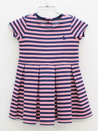 新品 未使用品■ラルフローレン/Ralph Lauren■75cm 半袖ワンピース ピンク×紺 ブルマ付き 子供服 キッズ kids ベビー服 baby 女の子 夏 616032 onepi