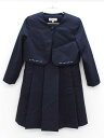【新規値下げ!】ミルフィーユmillefeuille115cmアンサンブル濃紺フォーマルお受験面接写真撮影見学会説明会お稽古お教室通塾通学スクール冠婚葬祭【中古...