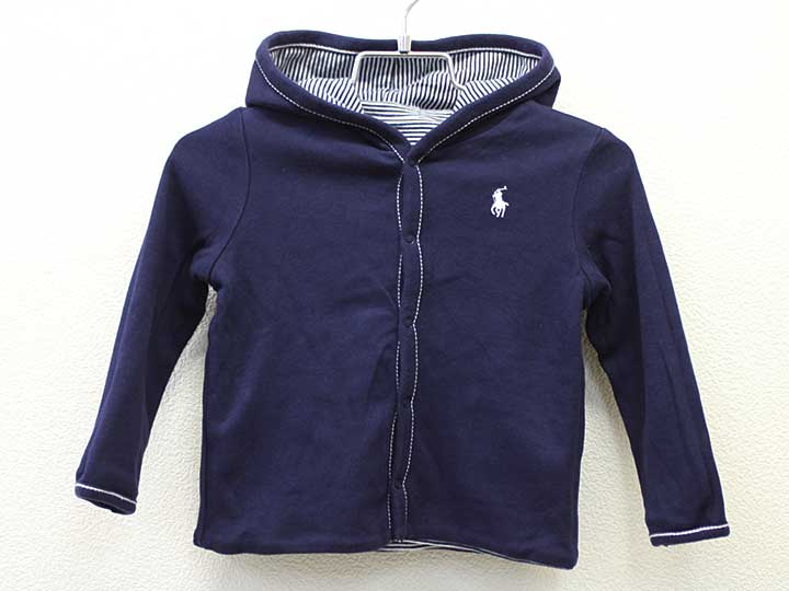 【値下げ!】■ラルフローレン/Ralph Lauren■80cm位 パーカー 紺×白 リバーシブル【中古】子供服 キッズ kids ベビー服 baby 男の子 春秋 409032 tops