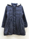 【冬物 新入荷!】■ファミリア/familiar■140cm 中綿コート 紺【中古】子供服 キッズ kids ジュニア 女の子 冬 021132