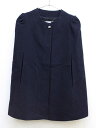 【冬物 新入荷!】■アルマーニ ジュニア/Armani Junior■142cm マントコート 紺 カシミヤ混【中古】子供服 キッズ kids ジュニア 女の子 冬 021132