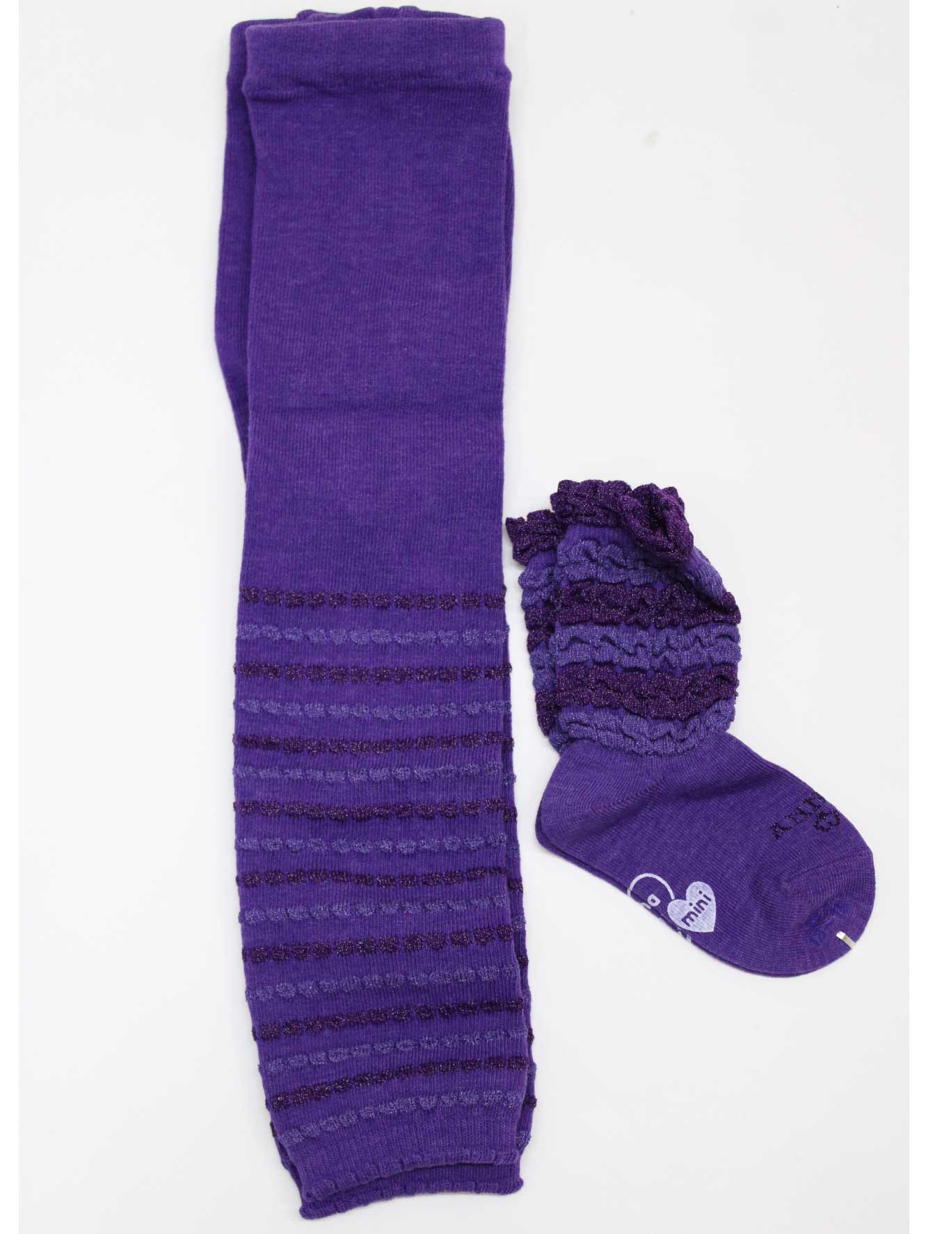 新品 未使用品■アナスイミニ/ANNA SUI mini■F 13〜15cm スパッツ/レギンス×靴下セット 紫【ネット限定】その他小物 子供 キッズ kids 女の子 秋冬 bottoms 512132