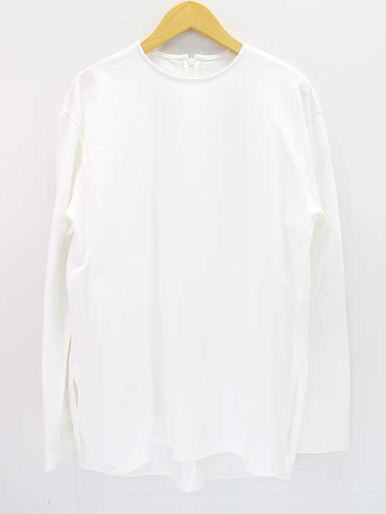 Long-Sleeved - ミラオーウェン 2023年製 シャツカーブカフス付きカットソーブラウス レディース 1 ホワイト【中古】▲