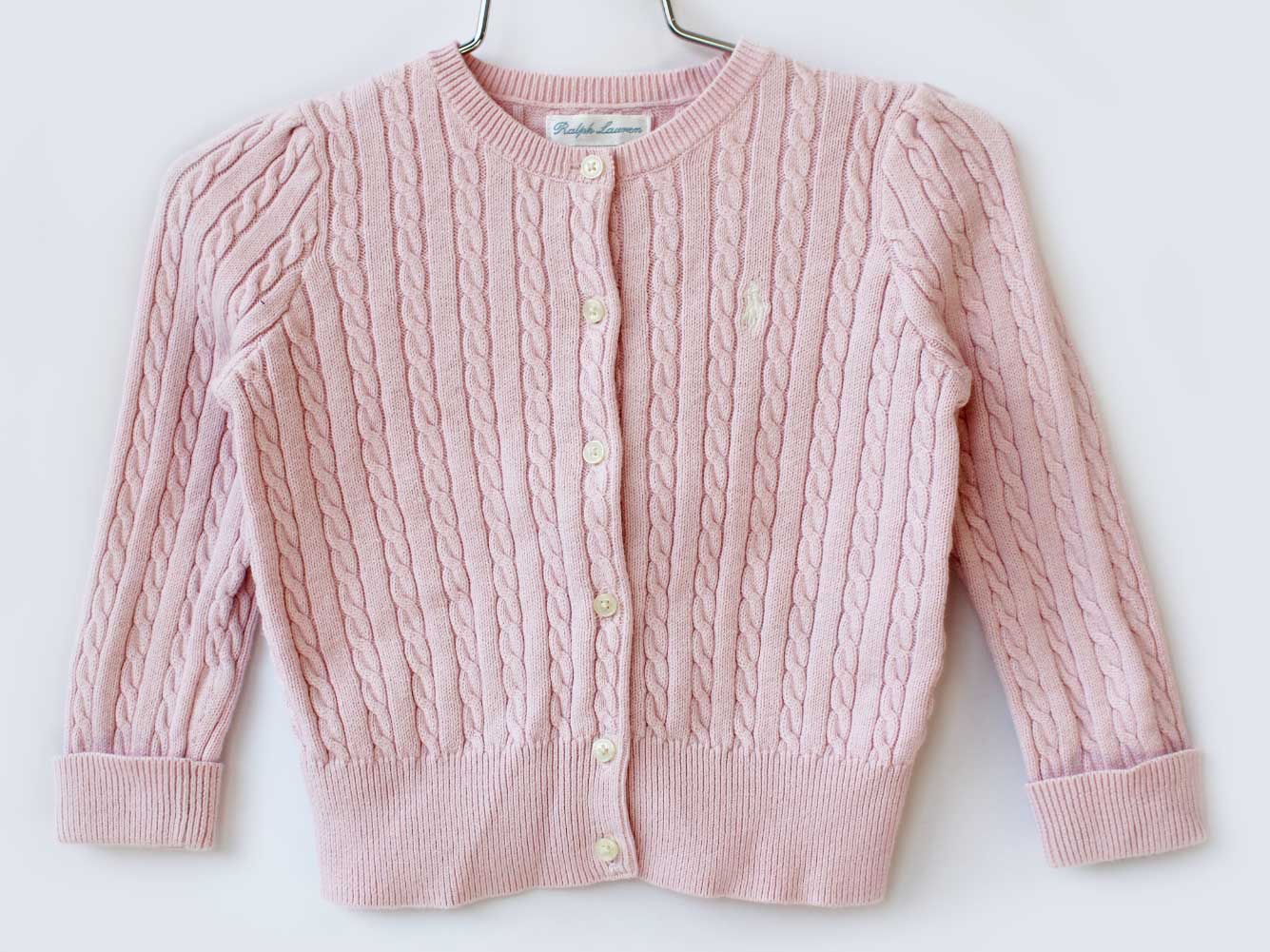 [ラルフローレン/Ralph Lauren]90cm カーディガン ピンク【中古】子供服 キッズ kids ベビー服 baby 女の子 春秋 tops 312042