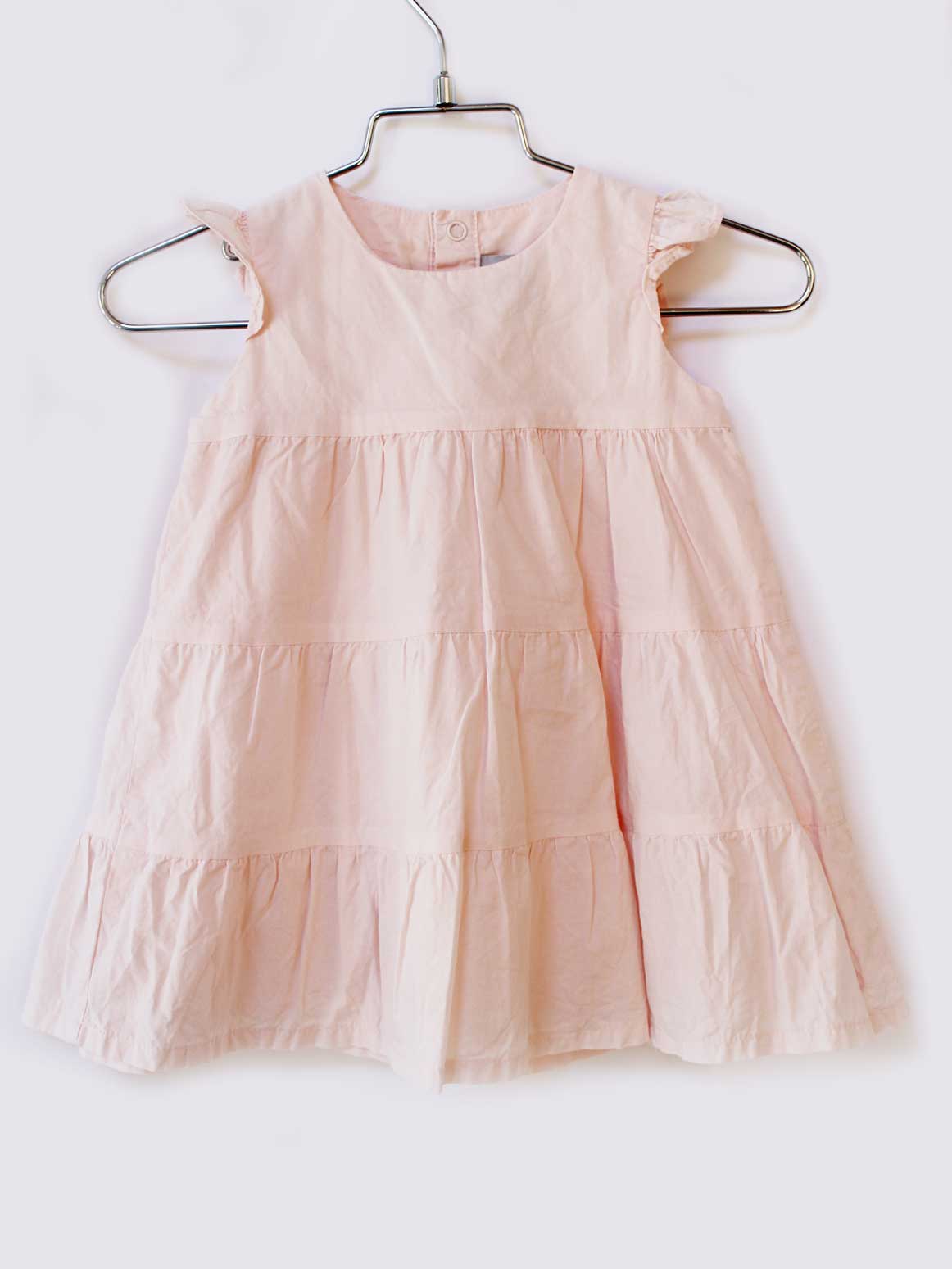 [プチバトー/PETIT BATEAU]74cm 半袖ワンピース ピンク '21年製【中古】子供服 キッズ kids ベビー服 baby 女の子 春秋 onepi 213042 1