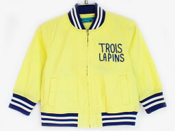 [トロワラパン/trois lapins]90cm ブルゾン/ジャンパー/アウター 黄色×紺【中古】子供服 キッズ kids ベビー服 baby 男の子 春 otr 513042