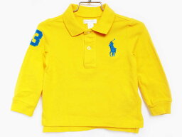 [ラルフローレン/Ralph Lauren]85cm 長袖ポロシャツ 黄色×ブルー '21年製【中古】子供服 キッズ kids ベビー服 baby 男の子 春秋 tops 503042