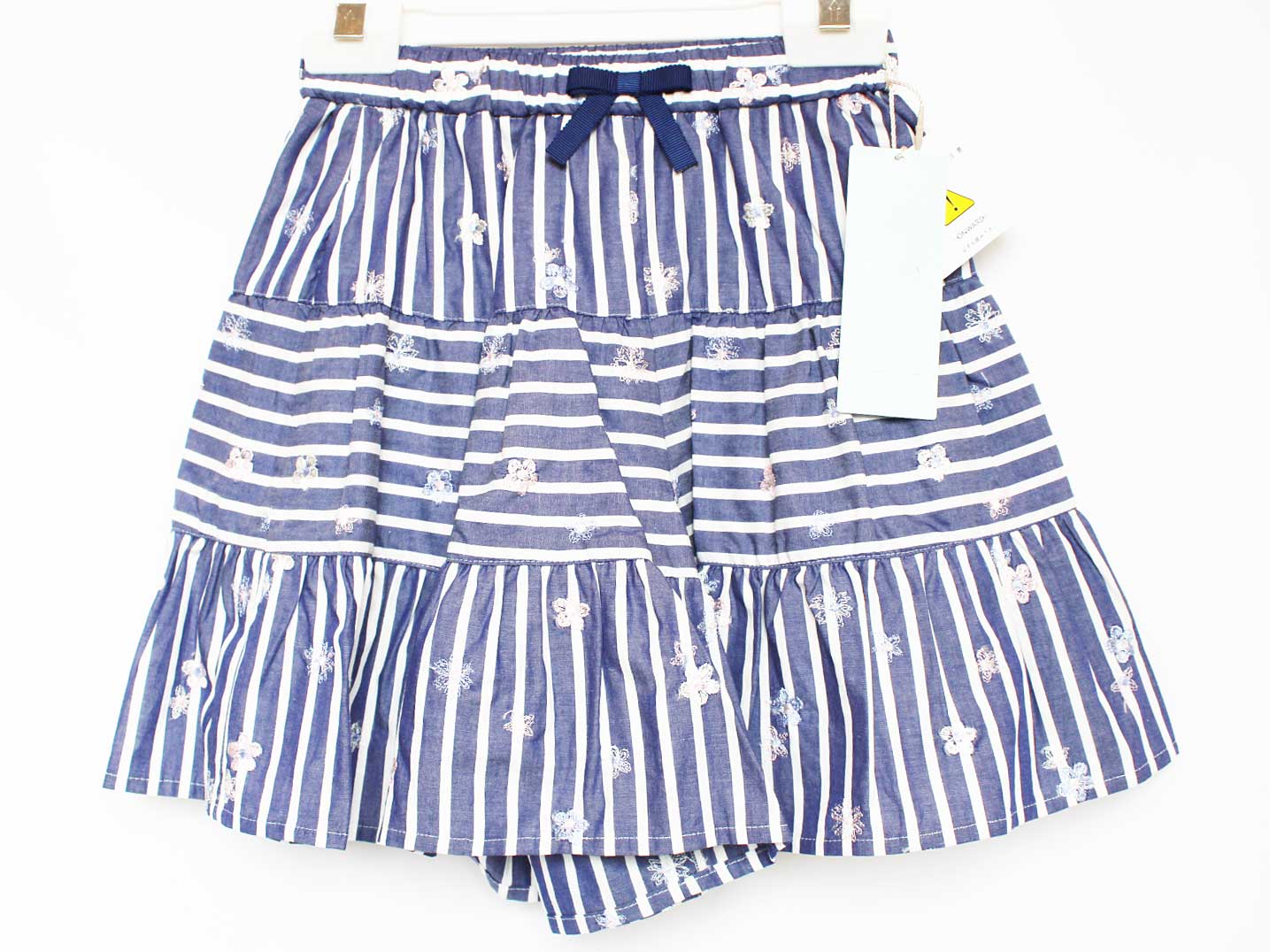 新品 未使用品[トッカ/TOCCA BAMBINI]110cm キュロットスカート 紺×白 子供服 キッズ kids 女の子 春夏 bottoms 504042