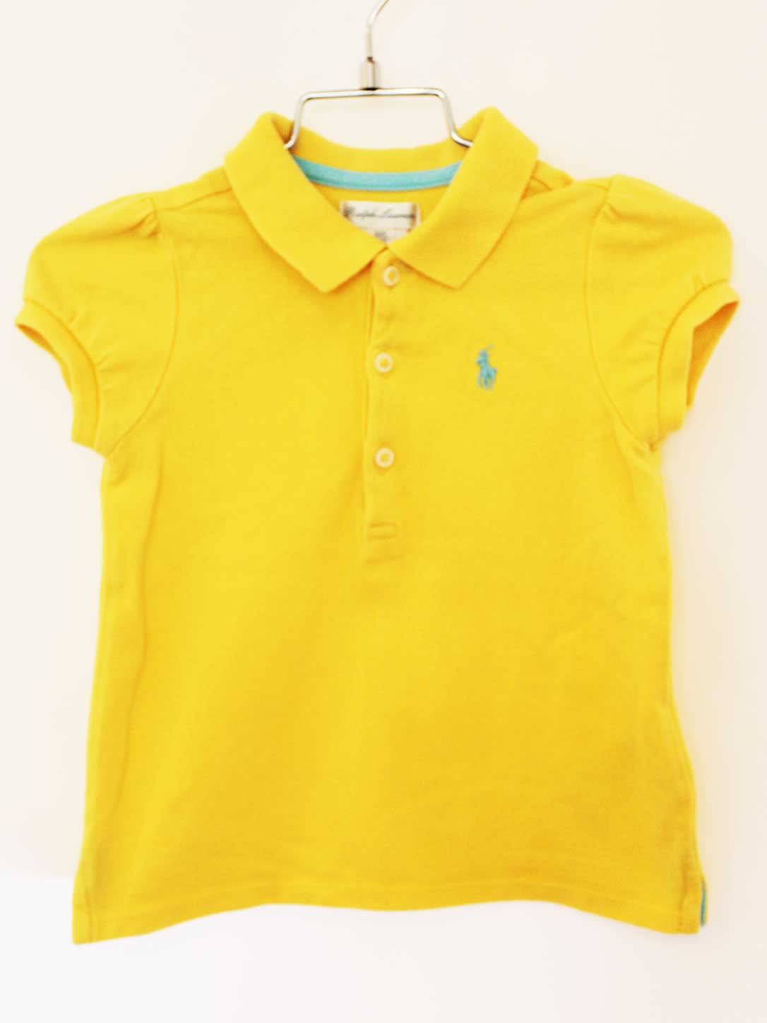 [ラルフローレン/Ralph Lauren]90cm 半袖ポロシャツ 黄色【中古】子供服 キッズ kids ベビー服 baby 女の子 夏 tops 624042