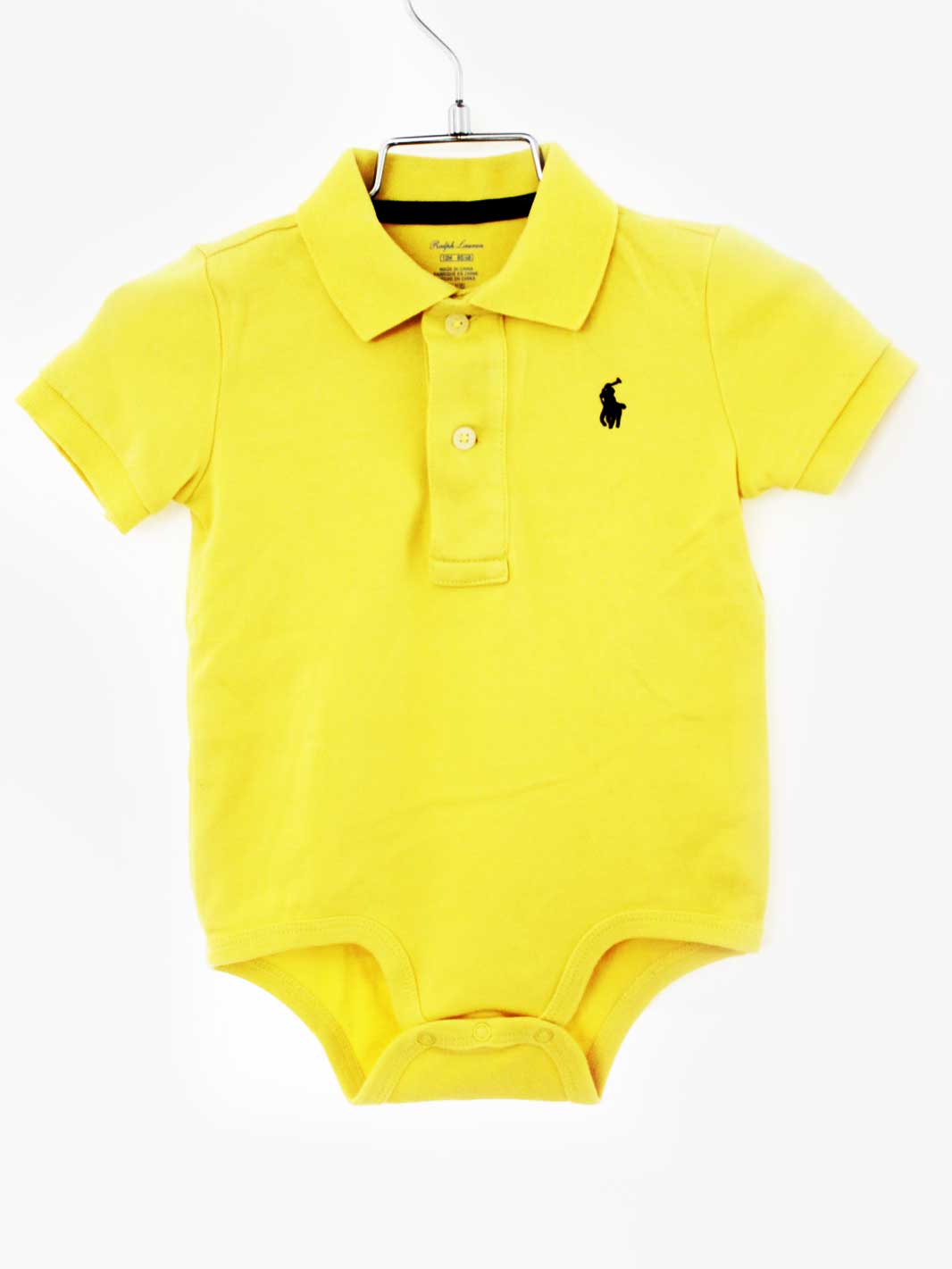 【夏物 新入荷!】[ラルフローレン/Ralph Lauren]80cm 半袖ボディースーツ/半袖ロンパース 黄色【中古】子供服 キッズ kids ベビー服 baby 男の子 夏 onepi125042