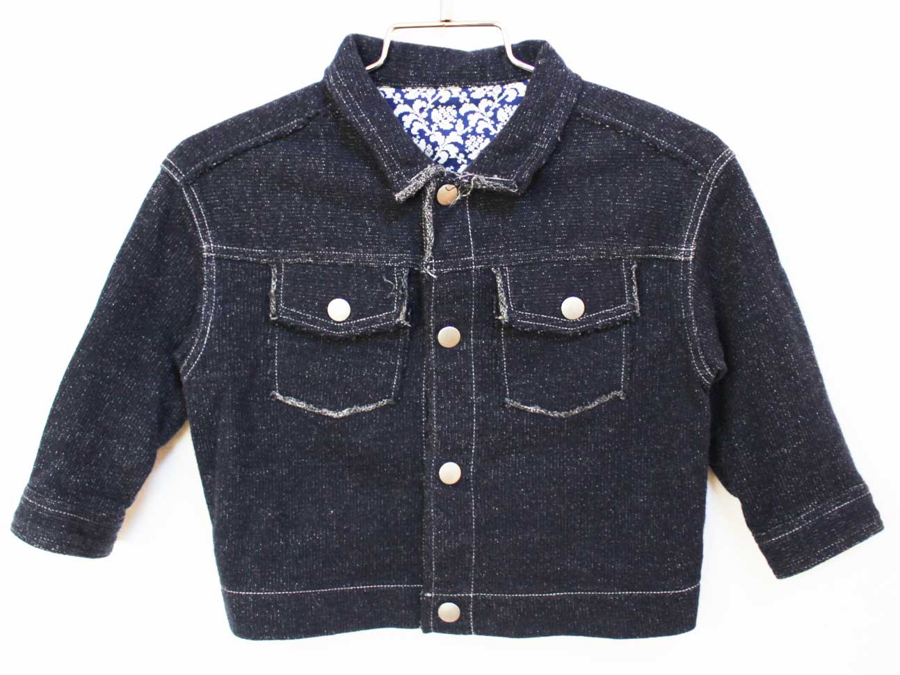 【値下げ!】[コムサ・フォセット/COMME CA FOSSETTE]80cm ブルゾン/ジャンパー/アウター 紺【中古】子供服 キッズ kids ベビー服 baby 女の子 春秋 otr 719042