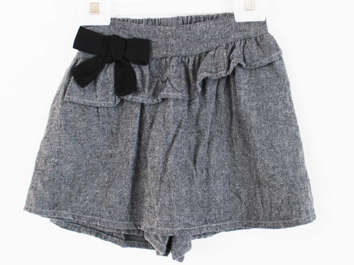 [ベベ/BeBe]110cm キュロットスカート 黒×グレー【中古】子供服 キッズ kids 女の子 秋冬 bottoms 100142