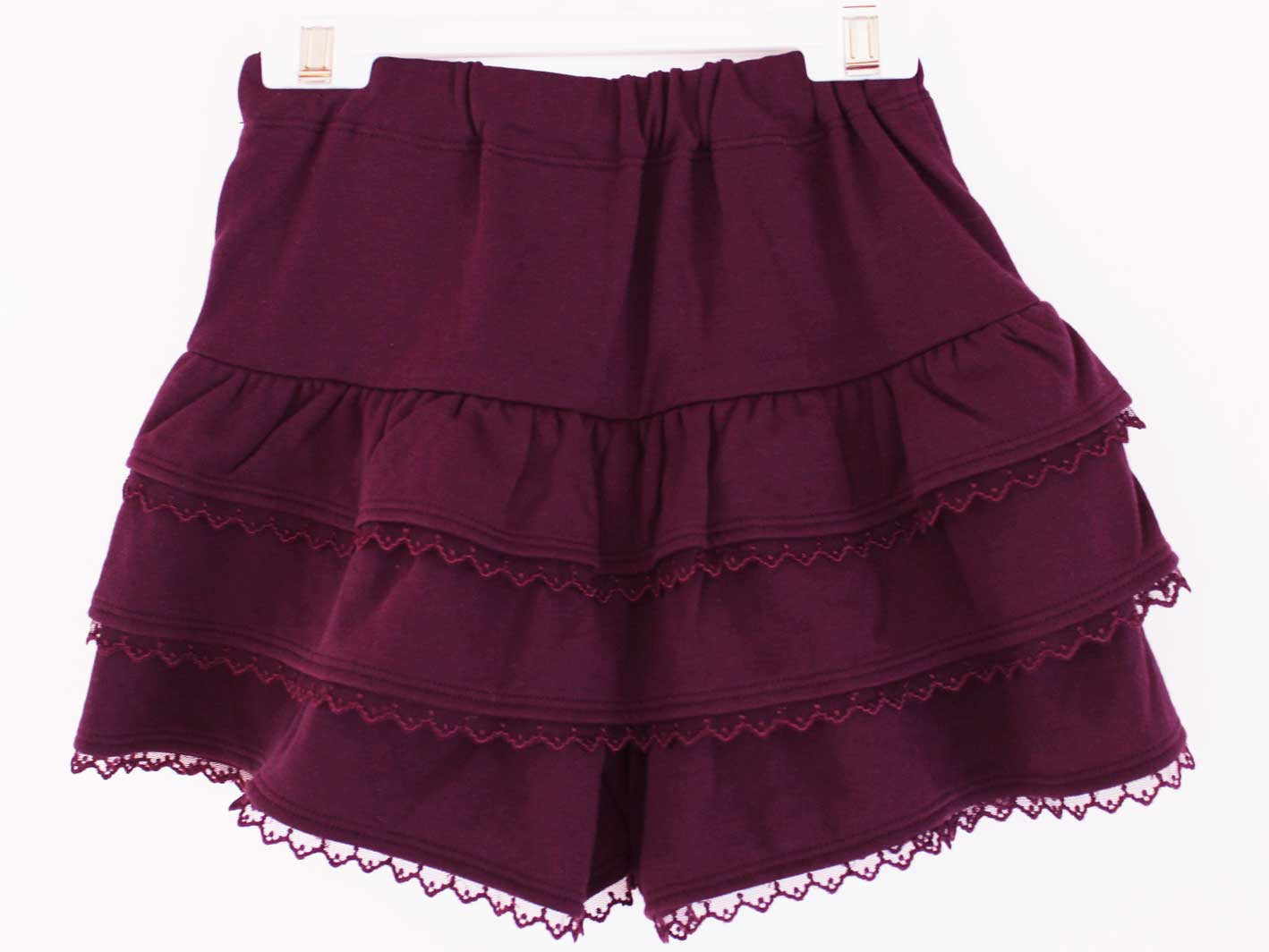 【SALE!】[ベベ/BeBe]120cm キュロットスカート ボルドー【中古】子供服 キッズ ki...