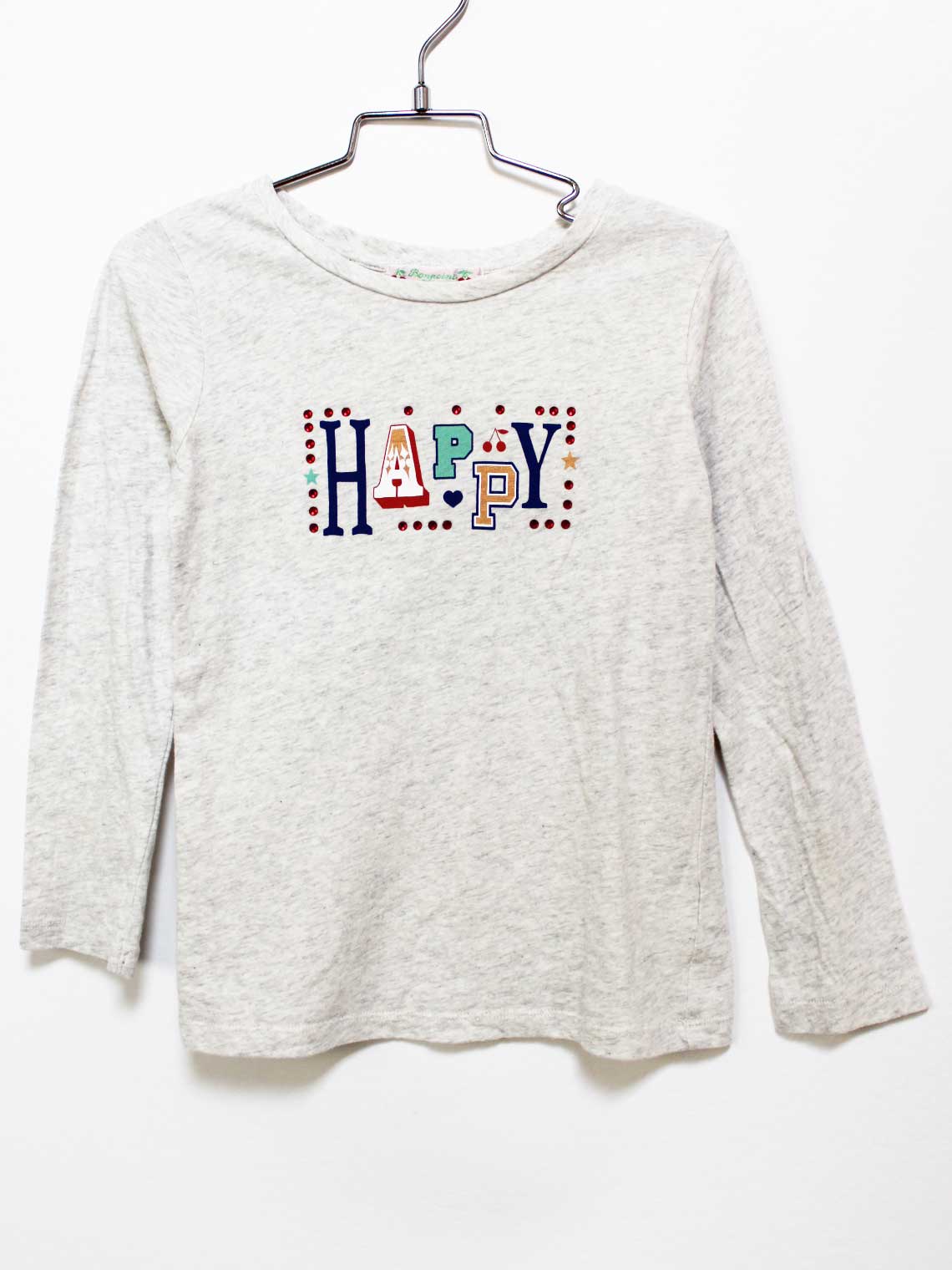 Rakuten - 【値下げ!】[ボンポワン/BONPOINT]115cm 長袖カットソー/長袖Tシャツ/ロンT グレー【中古】子供服 キッズ kids 女の子 春秋 tops 429042
