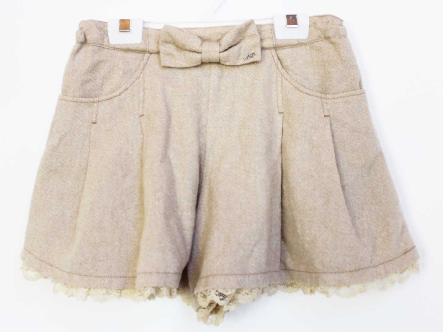 [メゾピアノ/mezzo piano]140cm キュロットスカート ベージュ【中古】子供服 キッズ kids ジュニア 女..