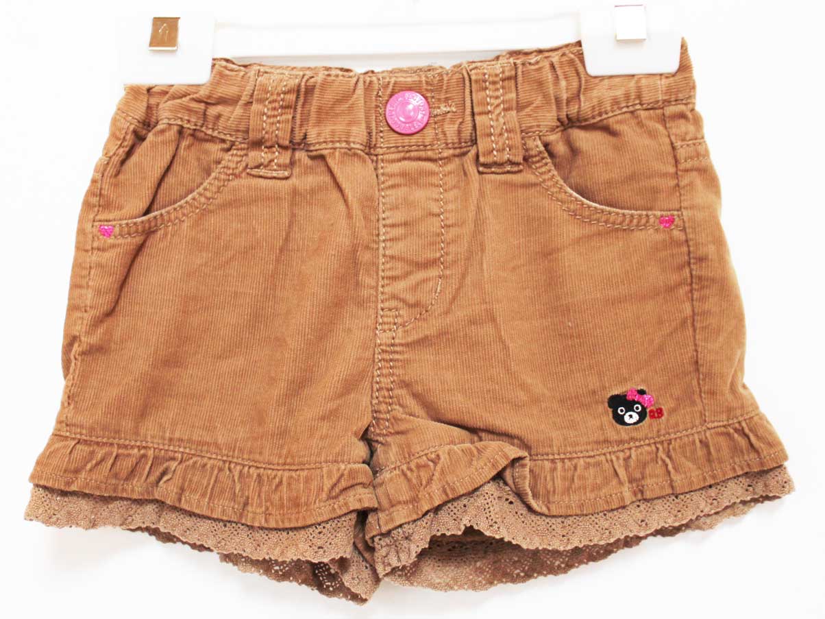 【値下げ!】[ダブルビー/DOUBLE.B]90cm ショートパンツ/ハーフパンツ/半ズボン/短パン キャメル【中古】子供服 キッズ kids ベビー服 baby 女の子 秋冬 bottoms 510142