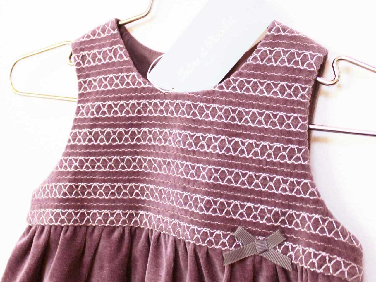 【SALE!】新品 未使用品[タルティーヌエショコラ/Tartine et Chocolat]70cm ジャンパースカート 紫 子供服 キッズ kids ベビー服 baby 女の子 秋冬 onepi 220142