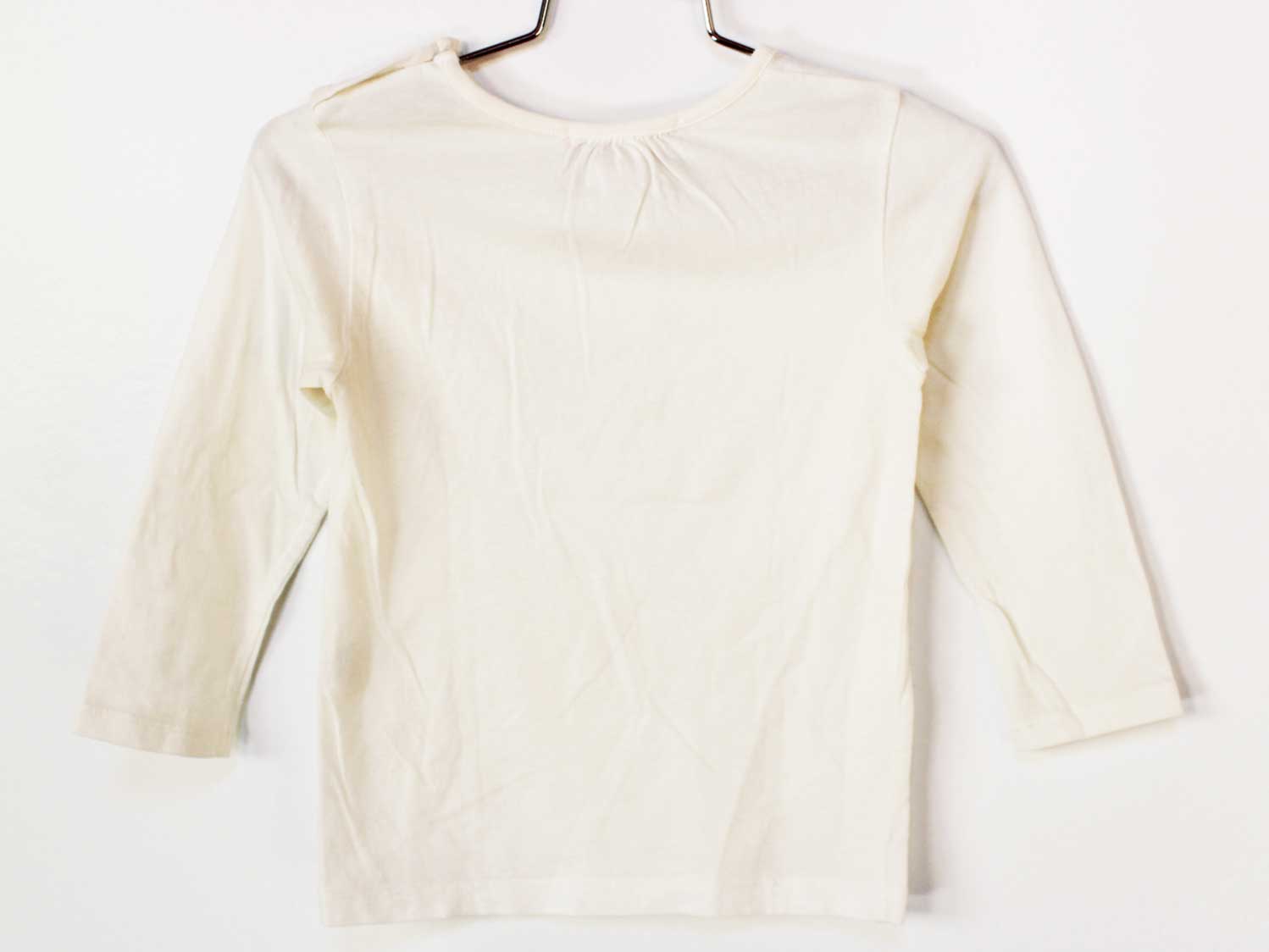 【SALE!】[ボンポワン/BONPOINT]90cm 長袖カットソー/長袖Tシャツ/ロンT 白【中古...