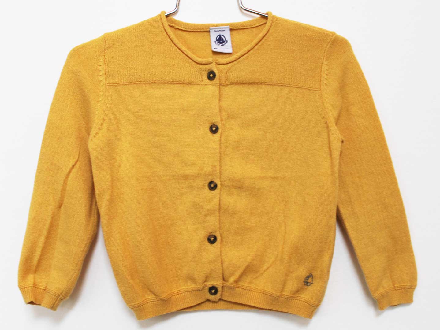 【SALE!】[プチバトー/PETIT BATEAU]94cm カーディガン マスタードイエロー【中古】子供服 キッズ kids..