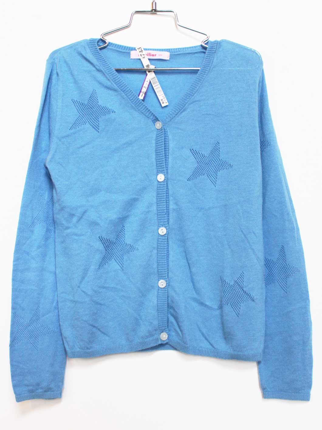 [ファミリア/familiar]130cm カーディガン/ボレロ ブルー【中古】子供服 キッズ ki...