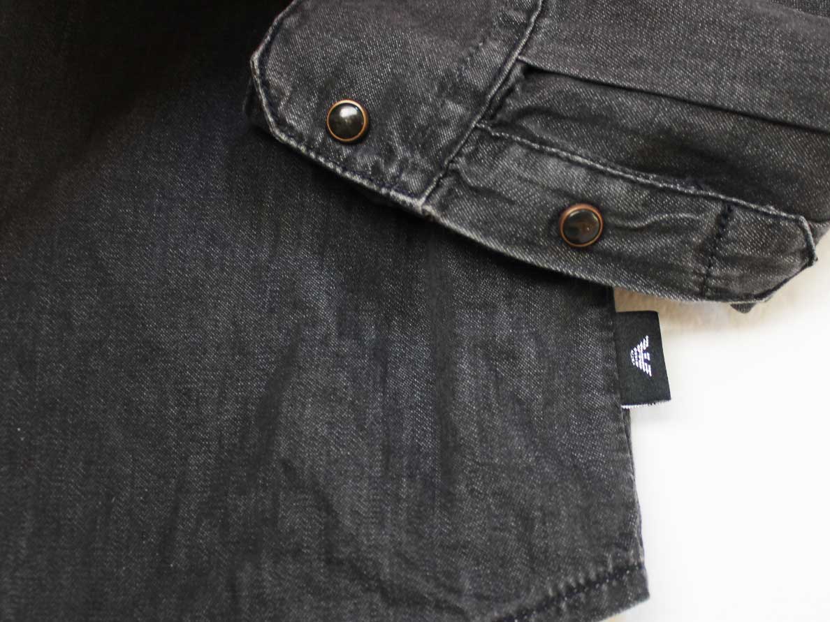 【値下げ!】[エンポリオ アルマーニ/EMPORIO ARMANI]118cm 長袖シャツ ブラック【中古】子供服 キッズ kids 男の子 春秋 tops 412052 3