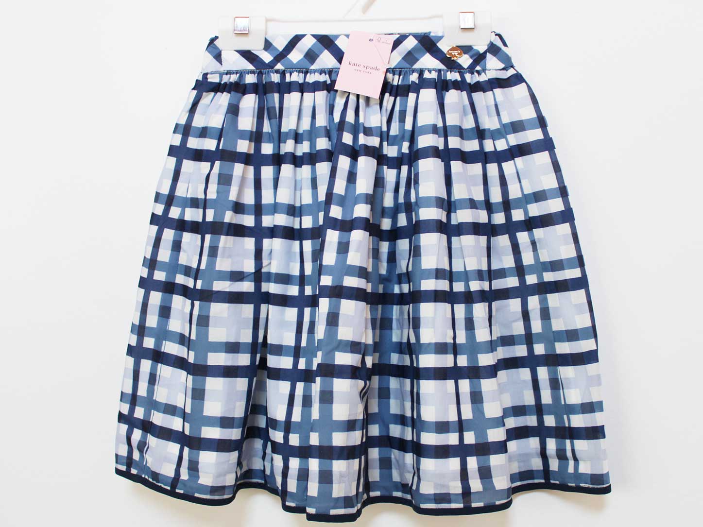 樂天商城 - 新品 未使用品[ケイトスペードニューヨーク/kate spade new york kids]120cm スカート ブルー×白 '23年製 子供服 キッズ kids 女の子 春夏 bottoms 412052