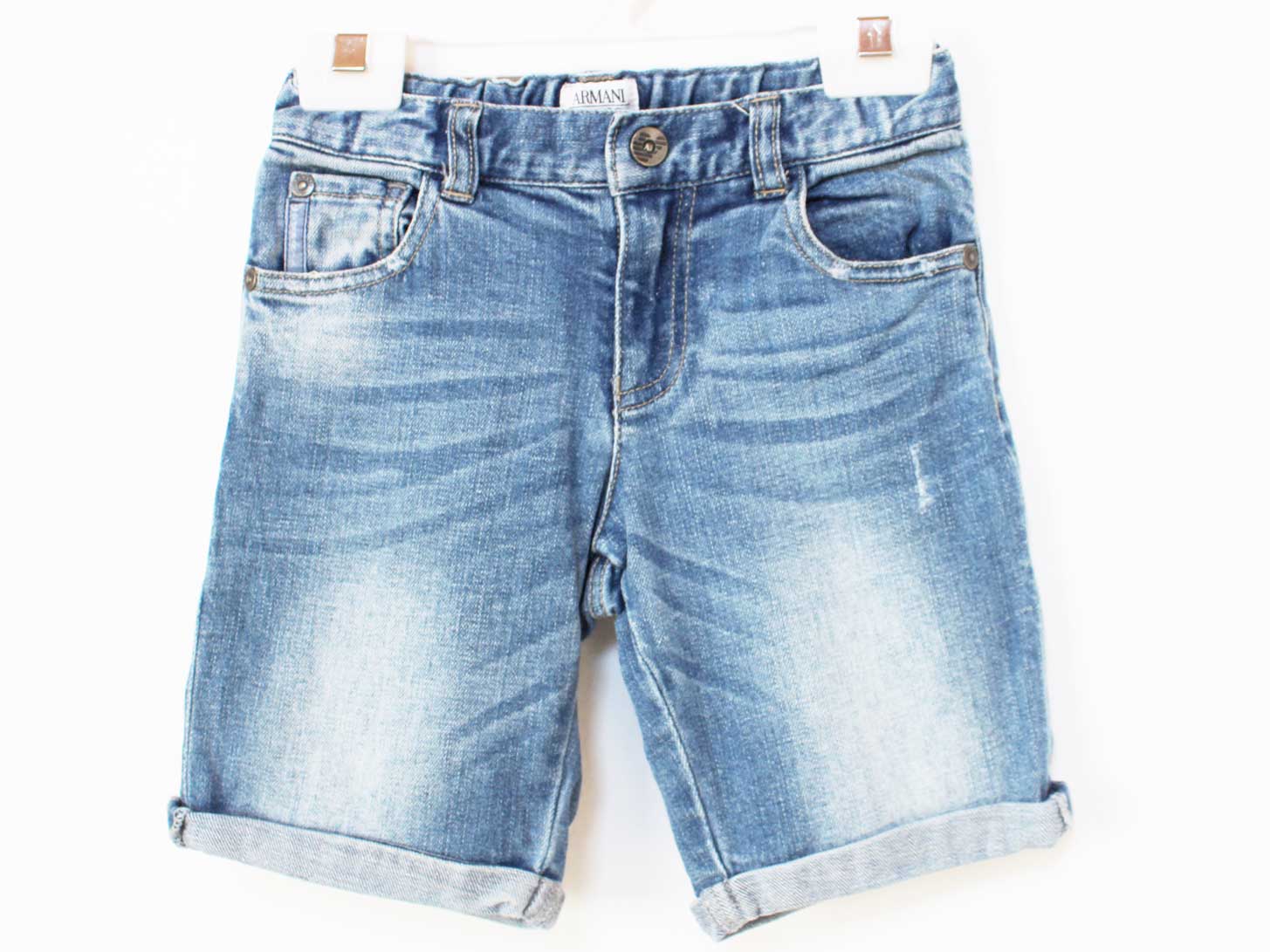 アルマーニ ジュニア/Armani Junior 100cm ハーフパンツ/ショートパンツ/半ズボン/短パン インディゴブルー【中古】子供服 キッズ kids 男の子 春夏 bottoms 412052