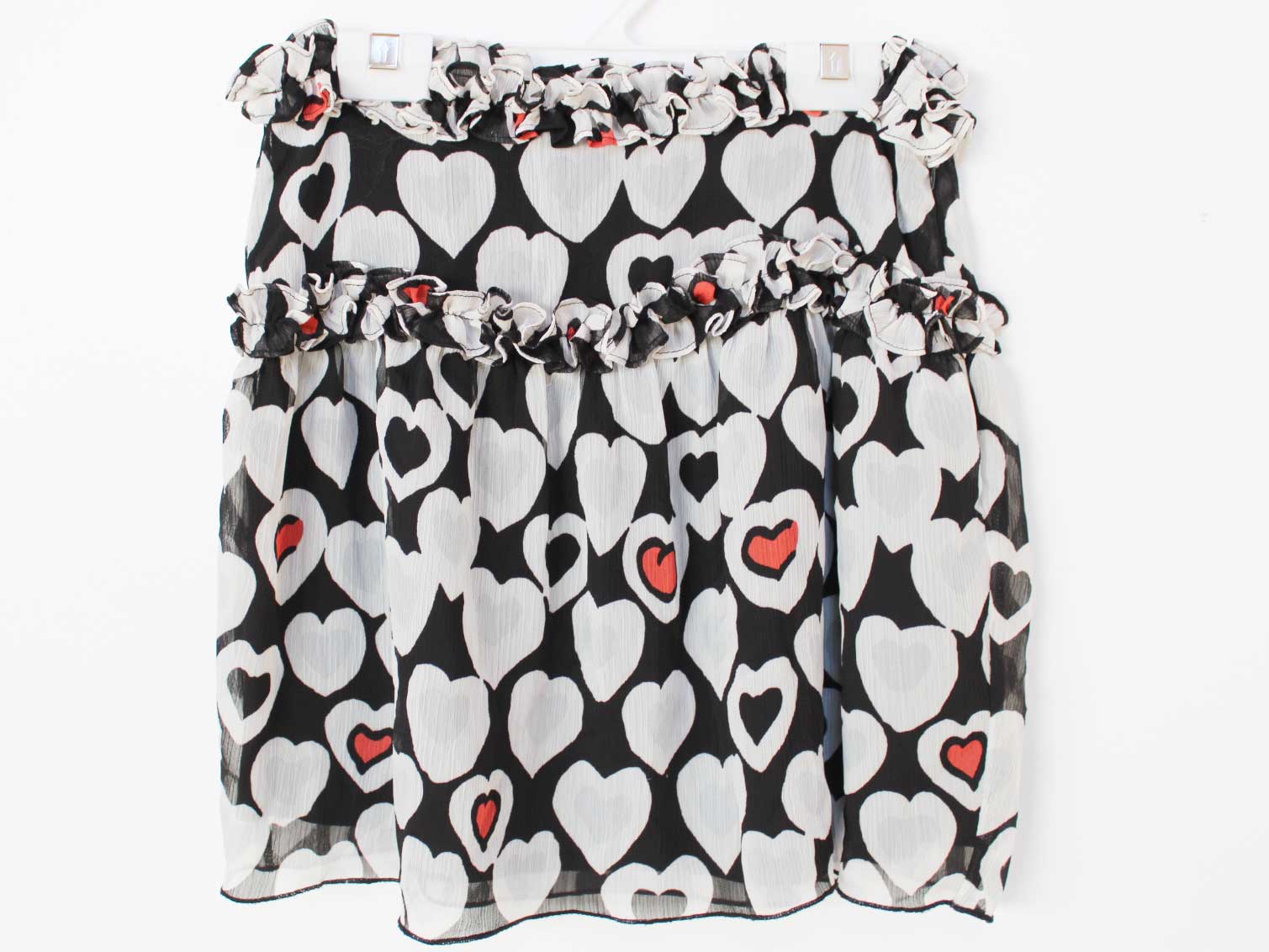 Flare Skirt - [エンポリオ アルマーニ/EMPORIO ARMANI]154cm スカート 黒×白【中古】子供服 キッズ kids ジュニア 女の子 春夏 bottoms 412052