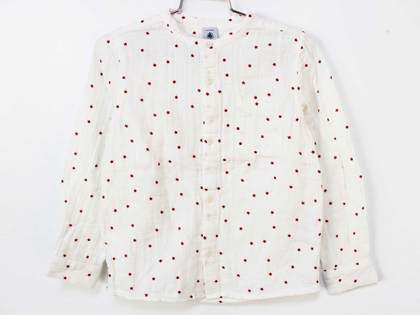 Rakuten - [プチバトー/PETIT BATEAU]110cm 長袖シャツ 白【中古】子供服 キッズ kids 男の子 女の子 春秋 tops 812052