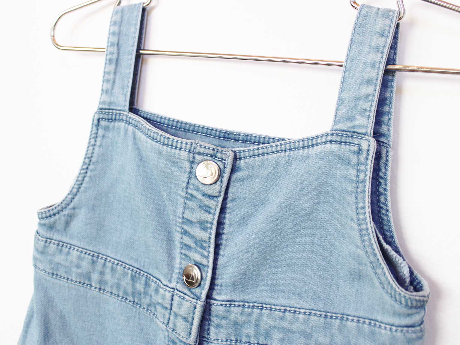 【SALE!】[プチバトー/PETIT BATEAU]110cm ジャンパースカート インディゴブルー【...