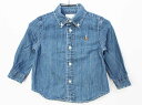 【夏SALE!】ラルフローレン 長袖シャツ 85cm キッズ 男児 インディゴブルー【中古】★