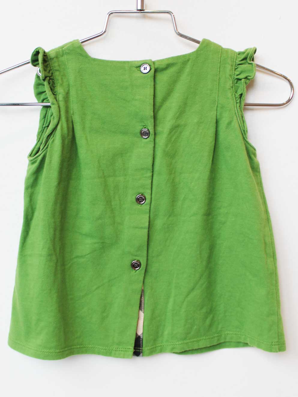 【SALE!】バーバリー 半袖カットソー 80cm キッズ 女児 緑【中古】★