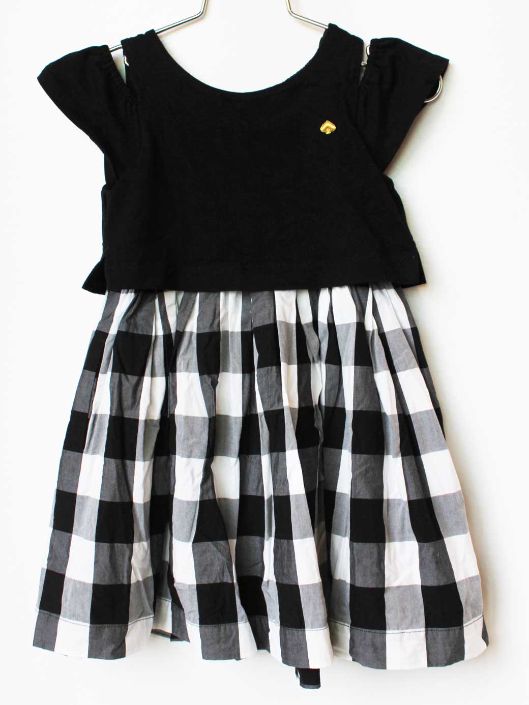 Short Sleeves - ケイトスペードニューヨーク 半袖ワンピース 100cm キッズ 女児 黒【中古】★